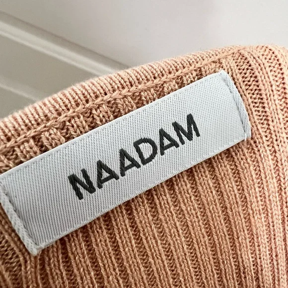 NWT NAADAM Silk / Cashmere Blend Open Back Mockneck - Picture 8 of 10